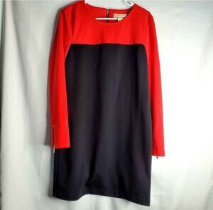 MICHAEL Michael Kors Red Black
Zip Shift Dress 12
